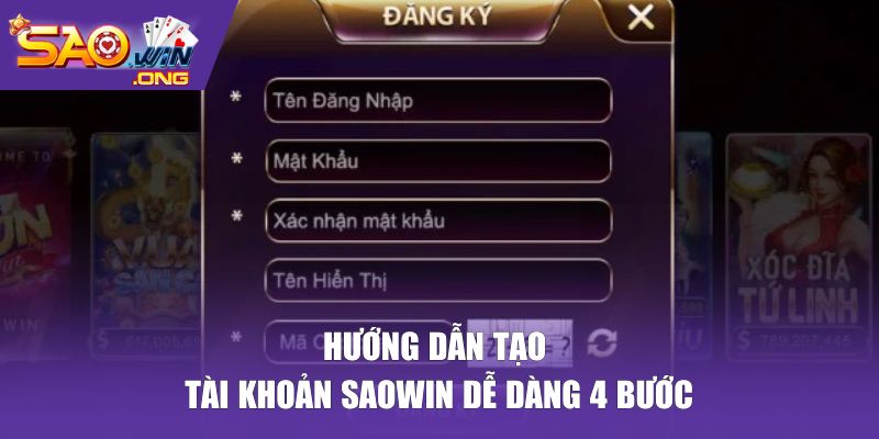 Hướng dẫn tạo tài khoản Saowin dễ dàng 4 bước